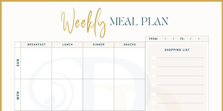Free Weekly Meal Planner - beyondblends.net - Screenshot